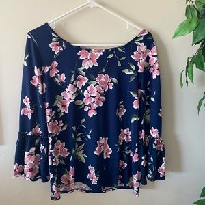 Nine Britton 3/4 Sleeve Floral Top